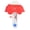 Red, variant on Cute Round Sphere Automatic Self-absorbing Continuous Water Blaster with Built-in Little Duck Ornament, One-click Auto Water Feed Squirt Blaster, Summer Pool Outdoor Water Fight Toy for All Ages