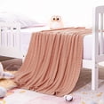 thumbnail image 7 of Ntbay 100% Cotton Cable Knit Toddler Blanket, Soft Warm Unisex Baby Blanket for Crib, 30"x40", Coral Orange, 7 of 7