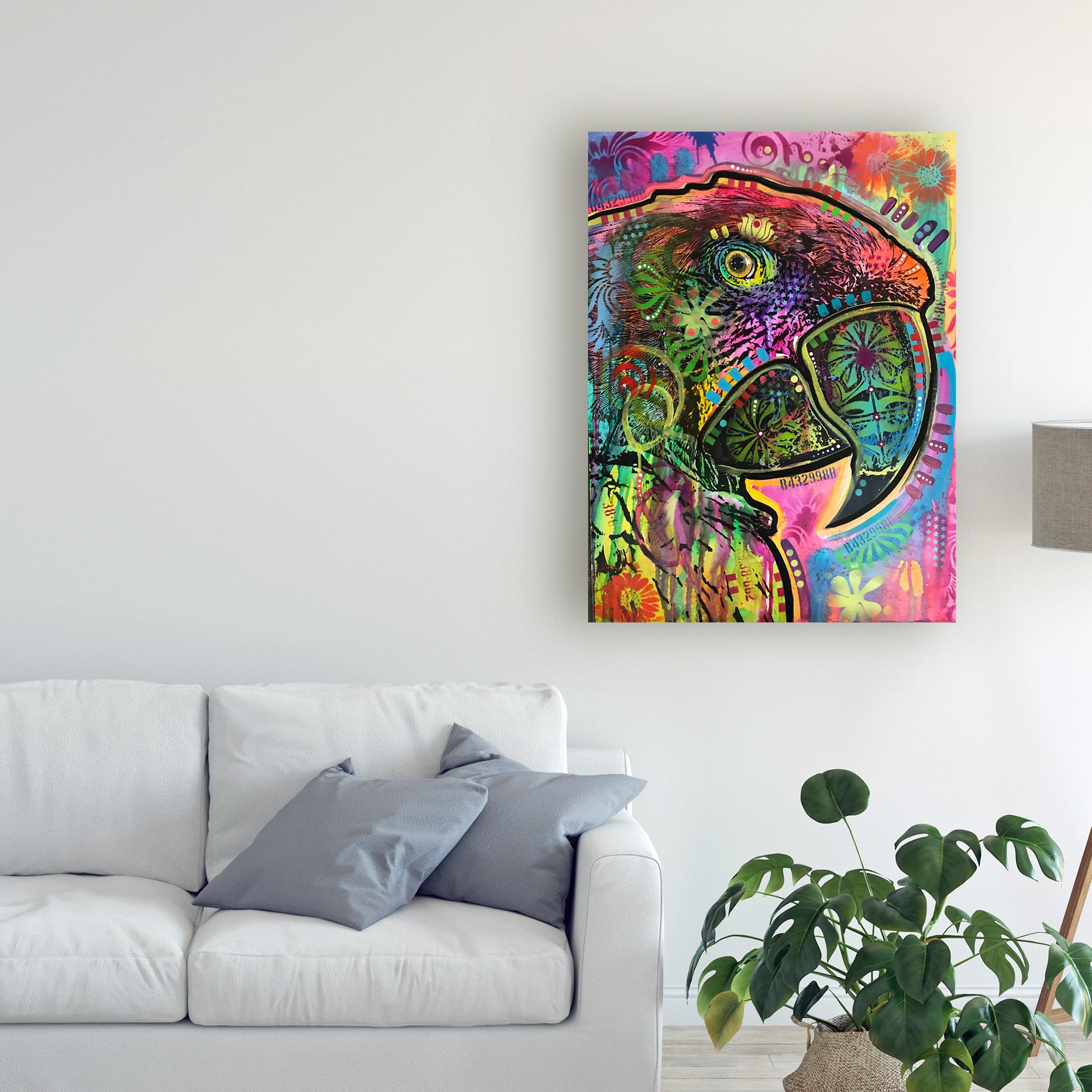 Trademark Fine Art 'Close Up Parrot' Canvas Art by Dean Russo