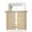 Brown, variant on Cream Striped Tier Curtains 24 Inch Length,Sheer Curtains for Bedroom Living Room Window Modern Rustic Minimalist Lines Texture Rod Pocket Drapes Kitchen Curtains Small Half Window 27.5"x24" 2 Panels