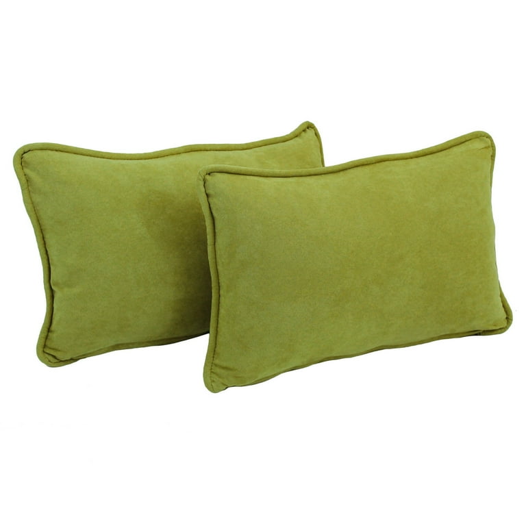Porch Den Blaze River Microsuede Lumbar Throw Pillows Set of 2 Mojito Lime Walmart