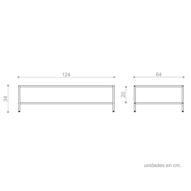 Mesa Centro TRAZO 120x60 Blanco Semi mate-Roble PEME DOMUS TRAZO/Mesa