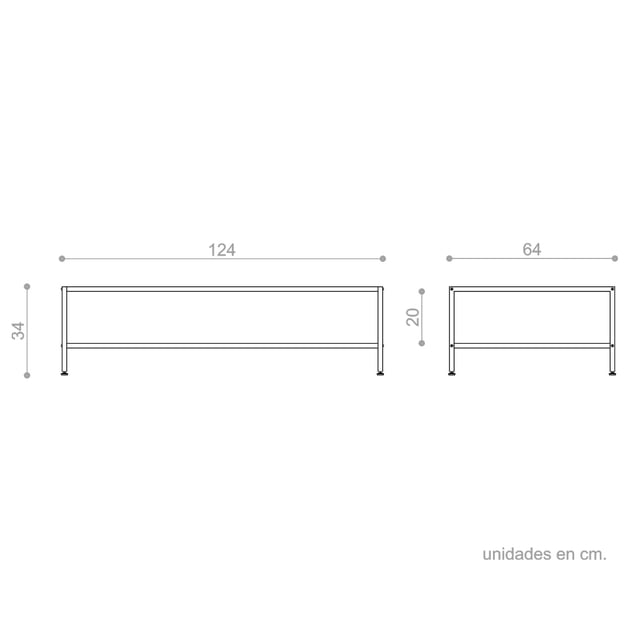 Mesa Centro TRAZO 120x60 Blanco Semi mate-Roble PEME DOMUS TRAZO/Mesa