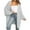 Gray, variant on Women's Casual Long Sleeve Open Front Lightweight Midi Long Waffle Knit Cardigan Sweater with Pockets Fall Winter Outerwear Coat