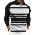thumbnail image 2 of DPTALR Chemise à Col pour Hommes Imprimée Manches Décontractées Fermeture Éclair Col Rabattu Blouse, 2 of 5