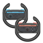 TJS for Nintendo Switch 2 Controller Steering Wheel, Racing Wheel (Set of 2) (Blue and Red)