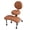 Brown, variant on Cross-Legged Office Chair with Wheels, Meditation Chair with Back Support, Criss-Cross Desk Kneeling Chair for Home Yoga, Adjustable Height, Rotating Footrest