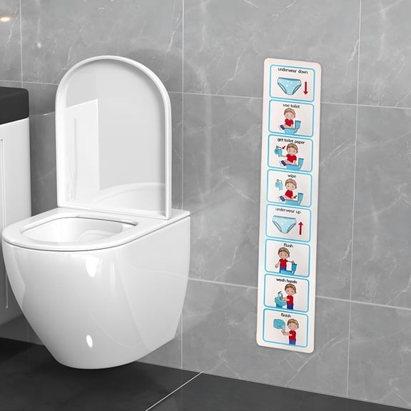 CCOCC Visual Schedule Toilet Training Chart Picture Communication Symbols Potty Chart Visual Wall Planner for Home Children