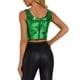 thumbnail image 3 of TOP CROP METÁLICO CON LENTEJUELAS INSPIRE CHIC PARA MUJERES, BRILLO Y SIN MANGAS, TANK TOP DE FIESTA Y CLUB, TAMAÑO M VERDE, 3 of 6
