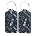 thumbnail image 5 of Rocae Anchors and Lighthouse for Leather Luggage Baggage Tags ID Label Privacy Cover ID Label with Stainless Steel Loop and Address Card, 5 of 5