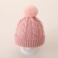 thumbnail image 3 of Winter Beanie Hat, Boys Girls Warm Fleece Lined Knitted Soft Ski Cuff Cap Beanie Hats with Pom Pom 0-4 Years under $10, 3 of 3