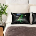 thumbnail image 4 of Disketp Space Dino Cartoon Black Satin Pillowcase For Hair And Skin - Satin Pillow Cases Standard Size 20x30 Inches With Zipper,Gifts For Women Men, 4 of 8
