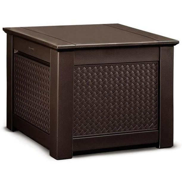 29 in. D X 29 in. W X 25 in. H Patio Chic Brown Storage Deck Box
