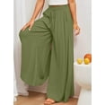 thumbnail image 5 of Puyaiuu New Style Sweatpants for Women Yoga Pants Women Wide Leg Pants with Pockets High Waist Stretch Dress Casual Sweatpants Petite/Regular/Tall, 5 of 5