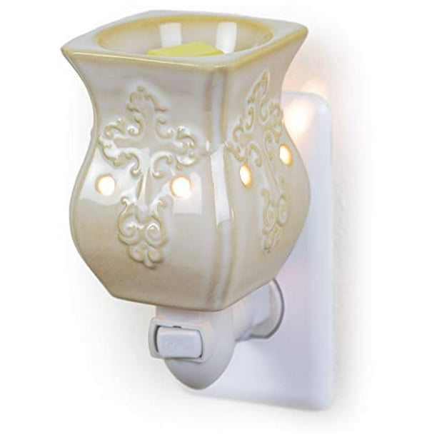Dawhud Direct Plugin Fragrance Wax Melt Warmers (Antique White Ceramic Accent)