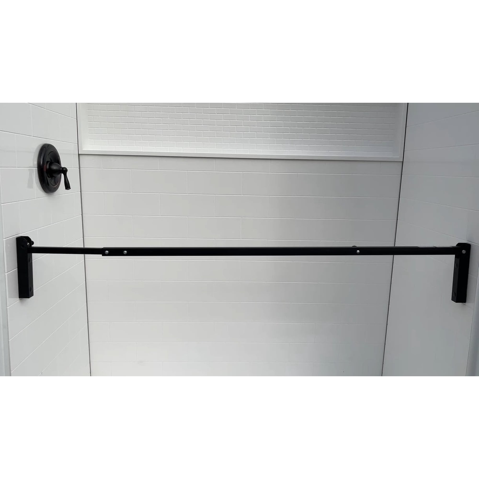 Generic Bathtub Grab Bar, Silver Polished, Fits Standard Shower or Bathtub