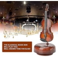 thumbnail image 3 of Boîte à Musique Violon, Boîte à Musique Créative Violon avec Base Musicale Rotative, Boîte à Musique Classique Mini Réplique Instrument Artisanat, Excellent Cadeau pour Garçons Filles, 3 of 4