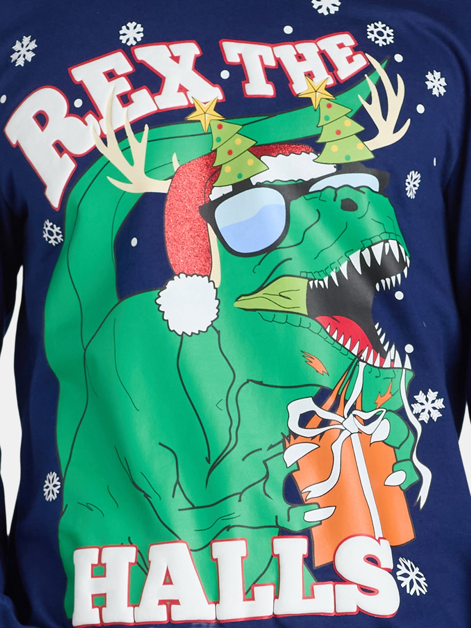 Jolly Knits Men's & Big Men's Crewneck Christmas Sweatshirt, Sizes S-3XL
