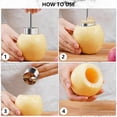 thumbnail image 2 of Yuarrent 2x utensilio de cocina con mango ergonómico liso plateado que elimina sin esfuerzo los núcleos de la fruta, duradero y divertido Cocina y Comedor, 2 of 6