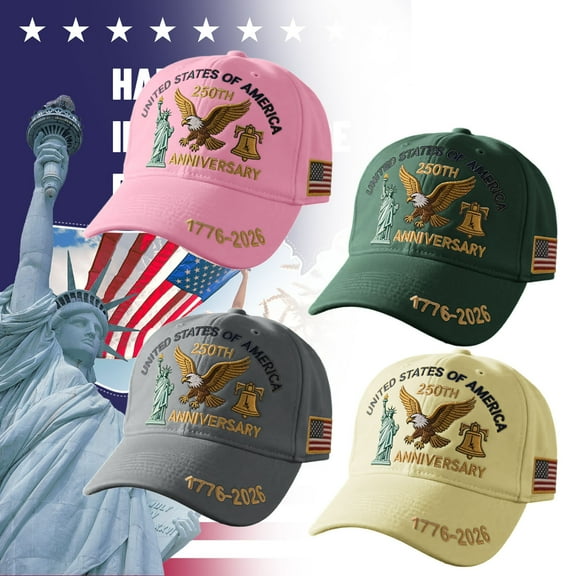 United States 250th Anniversary Hat,Eagle & Liberty Commemorative Baseball Cap,Adjustable Patriotic Baseball Cap with Eagle,Washed Cap for Veterans,Patriotic Printed Hat for Men and Women
