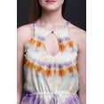 thumbnail image 4 of Bimba Tie-Dye Ladies Sleeveless Long Print Maxi Dress with Side Slits Summer Wear-Medium, 4 of 6