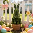 thumbnail image 4 of fsxdhpcsgfc Easter Bunny Topiary Green Bunny Shaped Topiary Easter Bunny Boxwood Topiaries For Porch Outdoor/Indoor Easter Bulk Statues Babies 2nd Ornament Decorative Edge Sculpture Solar Garden, 4 of 5