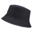 thumbnail image 2 of Todas las estaciones Gombado de cubo Exquisito Fishermen Gaps Accesorio de moda de sombreros elegantes con color sólido para viajar con salida con negro Inevent AP008924-05B, 2 of 7