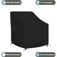 thumbnail image 6 of Covers & all Outdoor Chair Cover, 18 Oz Heavy Duty Waterproof UV & Weather Resistant Patio Cover for Outdoor Outside Seating Lawn Garden, Air Vents & Drawstrings (32" W x 37" D x 36" H, Black), 6 of 7