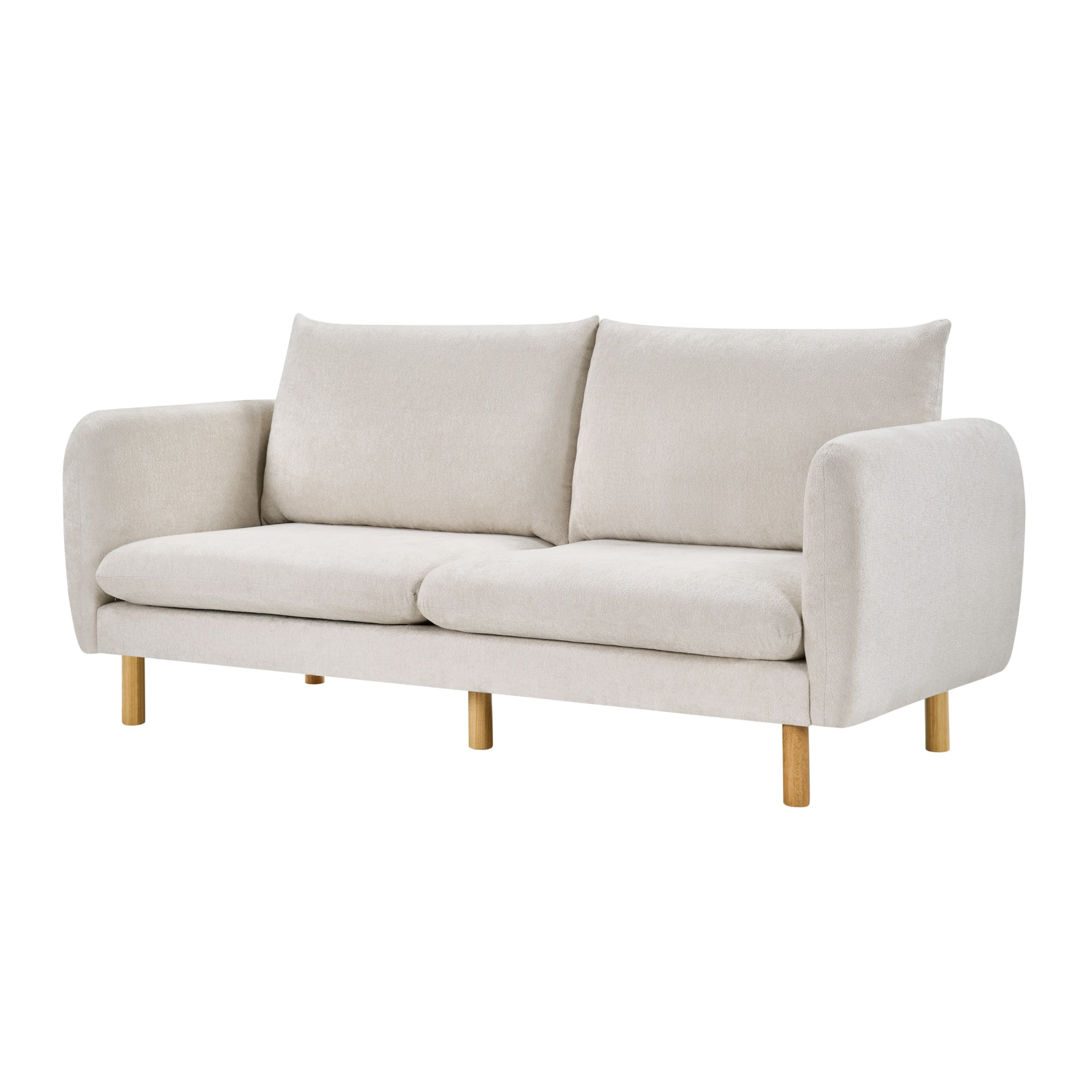 Christopher Knight Home 80" Modern Boucle Sofa, 3-Seater Upholstered Couch with Oversized Cushions, Beige