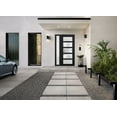 thumbnail image 4 of Front Exterior Prehung Metal-Plastic Door Frosted Glass / Manux 8002 Matte Black / Side Window / Office Commercial and Residential Doors Entrance Patio Garage 48" x 80" Left-hand Inswing, 4 of 6