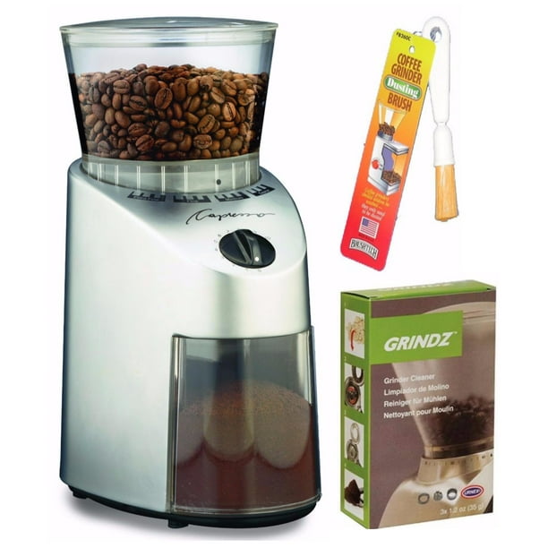 Capresso 560.04 Infinity Conical Burr Grinder with Grinder Cleaner and