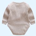 thumbnail image 4 of Kaemgyyd Long Sleeve Baby Bodysuits Unisex Infant Solid Color Ribbed One-Piece Undershirt Newborn Boy Girl Cotton Romper 0-18 Months, 4 of 4