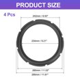 thumbnail image 2 of Uxcell Black 12 Inch Rubber Notch Speaker Edge Surround Ring Replacement Parts for Speaker Repair or DIY 4 Pcs, 2 of 6