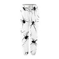 thumbnail image 4 of Casual Pants for Women Festival Sweatpants Printed Drawstring With0Pockets Cartoon White Womens Trousers S, 4 of 4