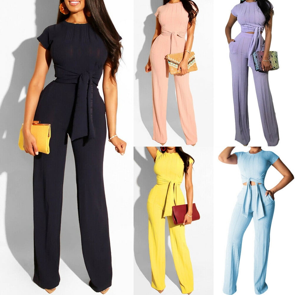 Amazon.com: Molilove Women's 2 Piece Outfits Sexy Sleeveless Jumpsuit Two  Piece Pants Set Women 2 Piece Outfit Womens Two Piece Outfits : Clothing,  Shoes & Jewelry