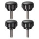 thumbnail image 1 of Uxcell 4 Piezas Perillas de Sujeción Estriadas M6 x 20mm Estudio Rosado de Acero Inoxidable 304 Cabeza Redonda de 25mm Tornillos de Pulgar Negros, 1 of 5