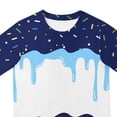 thumbnail image 3 of enyan Baby Boys Outfit 2 Piece Ice Cream Drip Baseball Crewneck Short Sleeve Tee Shirts and Summer Drawstring Shorts Blue,3-4 Years, 3 of 4