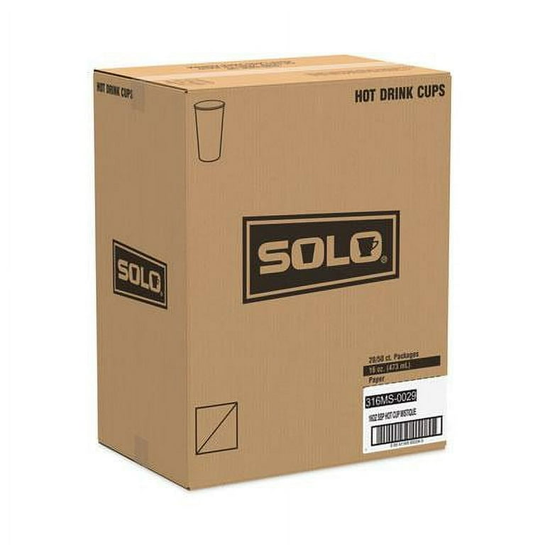 Mistique Hot Paper Cups, 16 oz, Brown, 50/Sleeve, 20 Sleeves/Carton Mistique Hot Paper Cups, 16 oz, Brown, 50/Sleeve, 20 Sleeves/Carton