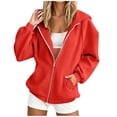 thumbnail image 5 of AnuYalue Womens Zip Up Hoodies Trendy Casual Long Sleeve Zipper Sweatshirts Fall Winter Track Jackets with Pockets, 5 of 7