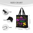 thumbnail image 4 of Vsdgher Mardi Gras with Flamingo print Tote Bag for Women Shoulder Bag with Zipper Large Shoulder Bag Handle Handbag Portable Washable for Travel, Work, 4 of 8