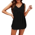 thumbnail image 2 of Camiseta sin mangas con cuello en V y volantes, suave, transpirable, agradable a la piel, sin mangas, camiseta sin mangas para el hogar, la oficina, la escuela y los viajes Ecomeon no, 2 of 3