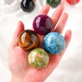 thumbnail image 4 of Bola de cristal blanco de 4 cm, bola de cristal amarillo, piedra original pulida, matriz de siete estrellas, adornos de bola de Feng Shui para el hogar y la oficina, 4 of 4