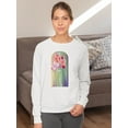 thumbnail image 2 of Artshine Cascade Garden Sweatshirt Women -Katie Lloyd Designs, Female Large, 2 of 4