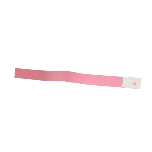 Paquete de 100 pulseras de identificación Bewildely Correa de reconocimiento única Pulseras impermeables Rosado