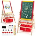 thumbnail image 1 of Costway Chevalet d'Art Double Face pour Enfants Bacs de Rangement en Rouleau, 1 of 10
