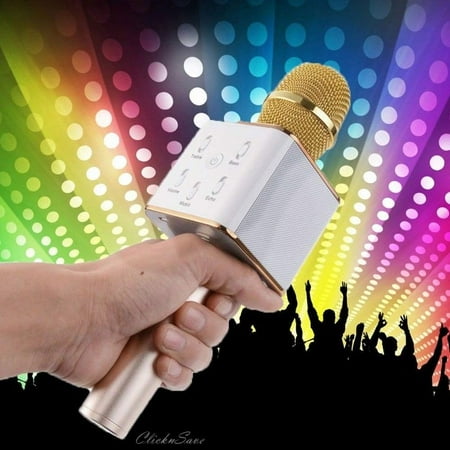 Wireless Karaoke Microphones, Bluetooth Karaoke Machine, Upgraded Stereo Player Outdoor Family KTV Party Handheld Singing Q7, Compatible With Smartphone Devices (Great Gift For Kids)