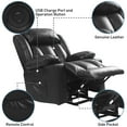 thumbnail image 4 of Emonia Power Lift Recliner Breathing Leather Massage Chair with Massage and Heat - Black, 4 of 8