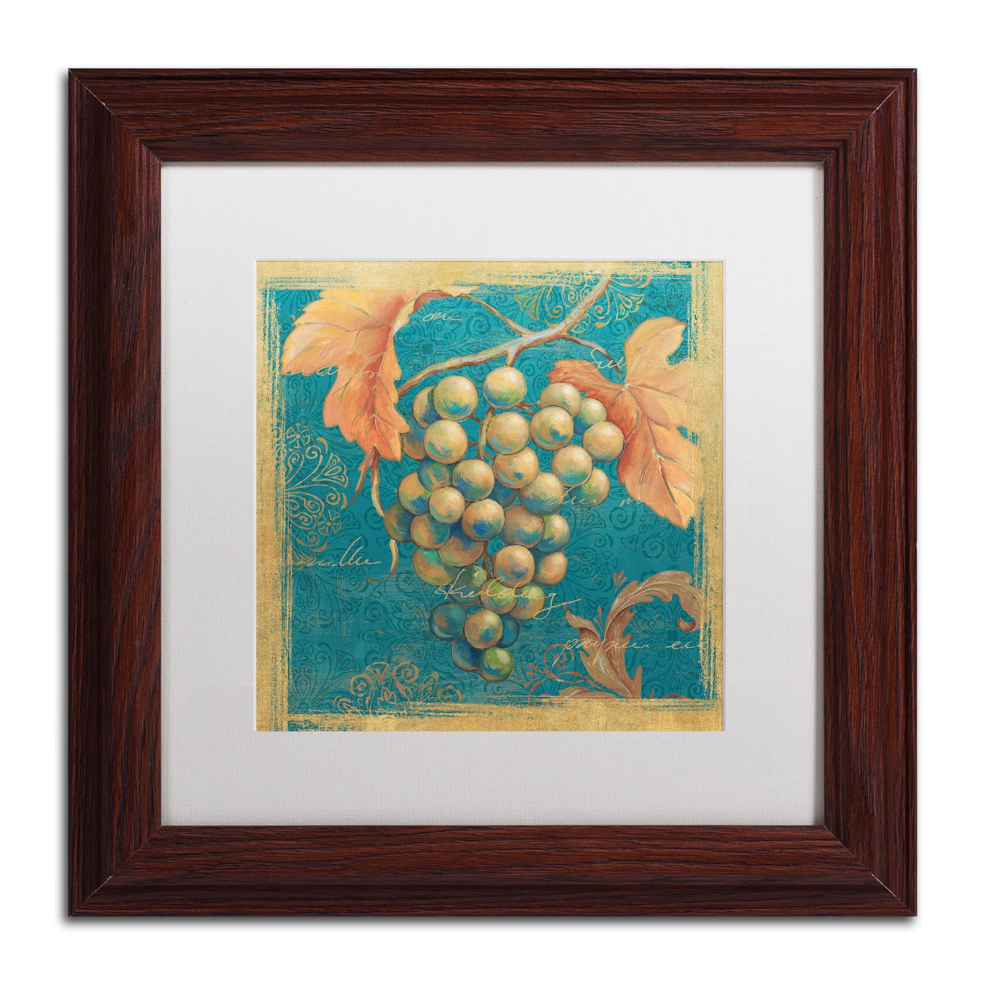 Trademark Fine Art "Lovely Fruits IV" Canvas Art by Daphne Brissonnet, White Matte, Black Frame