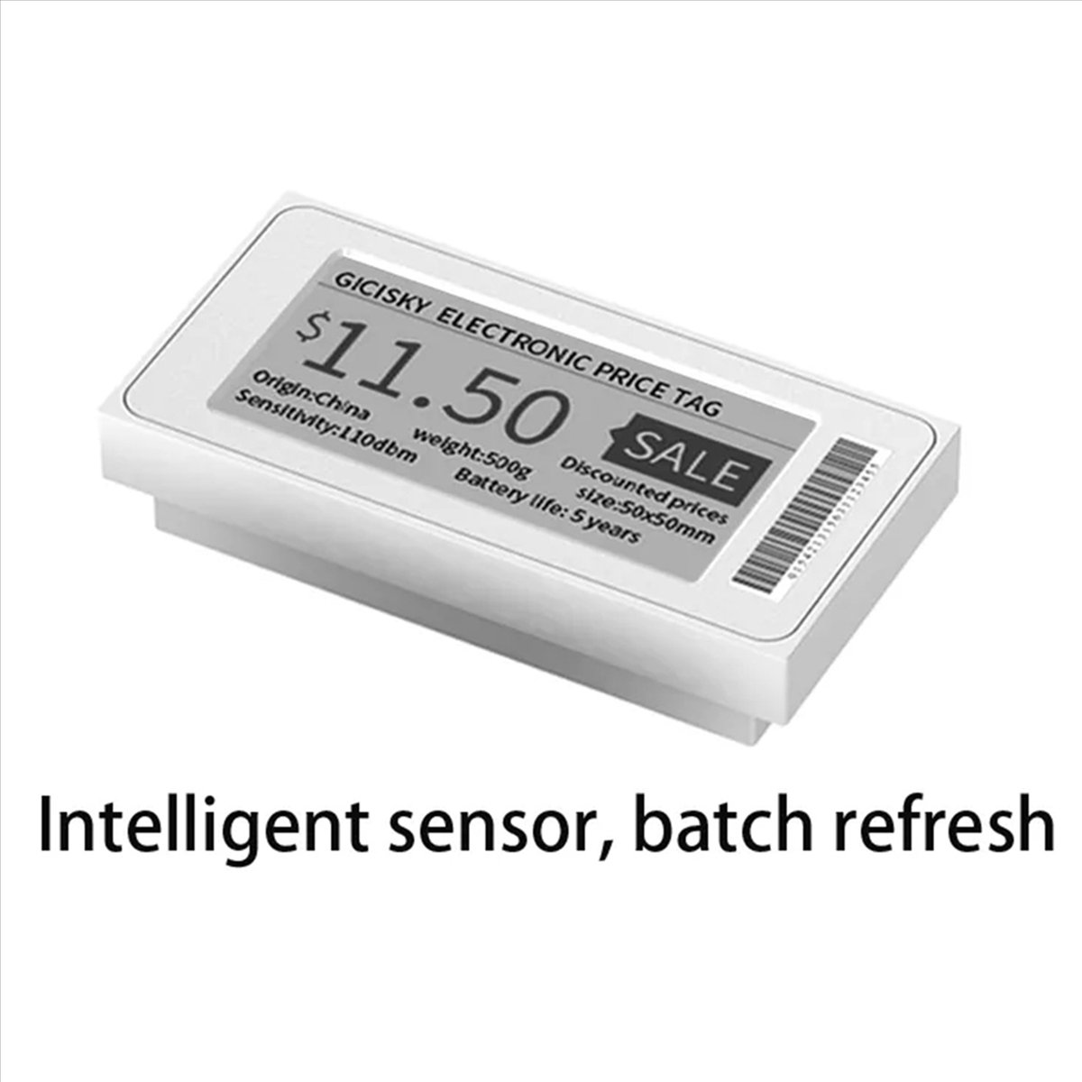 2.1 Inch Electronic Price Tag ESL TFT Screen Display No Messy Writing Bluetooth Connect Management for Android APP 8Pcs,8 x 2.1 inch Electronic Price Tag,White