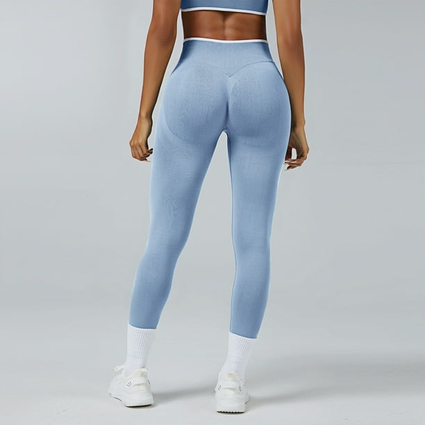 WILLBEST conjunto de Pantalones de Yoga de Cintura Alta para Mujer, Leggings de Entrenamiento Sin Costuras con Sujetador Deportivo, Gimnasio, Running, Cómodos Y Elásticos, para Uso Diario Chica